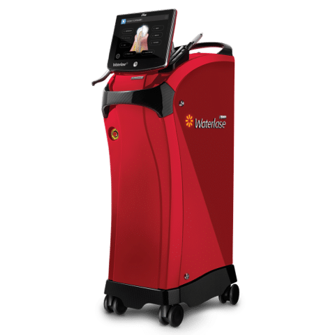 Biolase Waterlase iPlus laser unit in red.